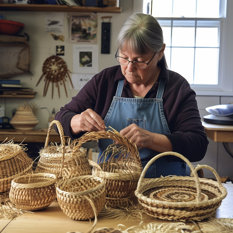 Crafting with Natural Fibers: Maine’s Basket Artistry
